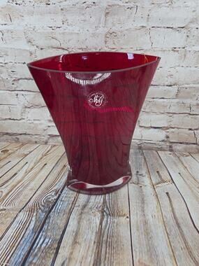 Hand Blown Red Art Glass Pocket Vase